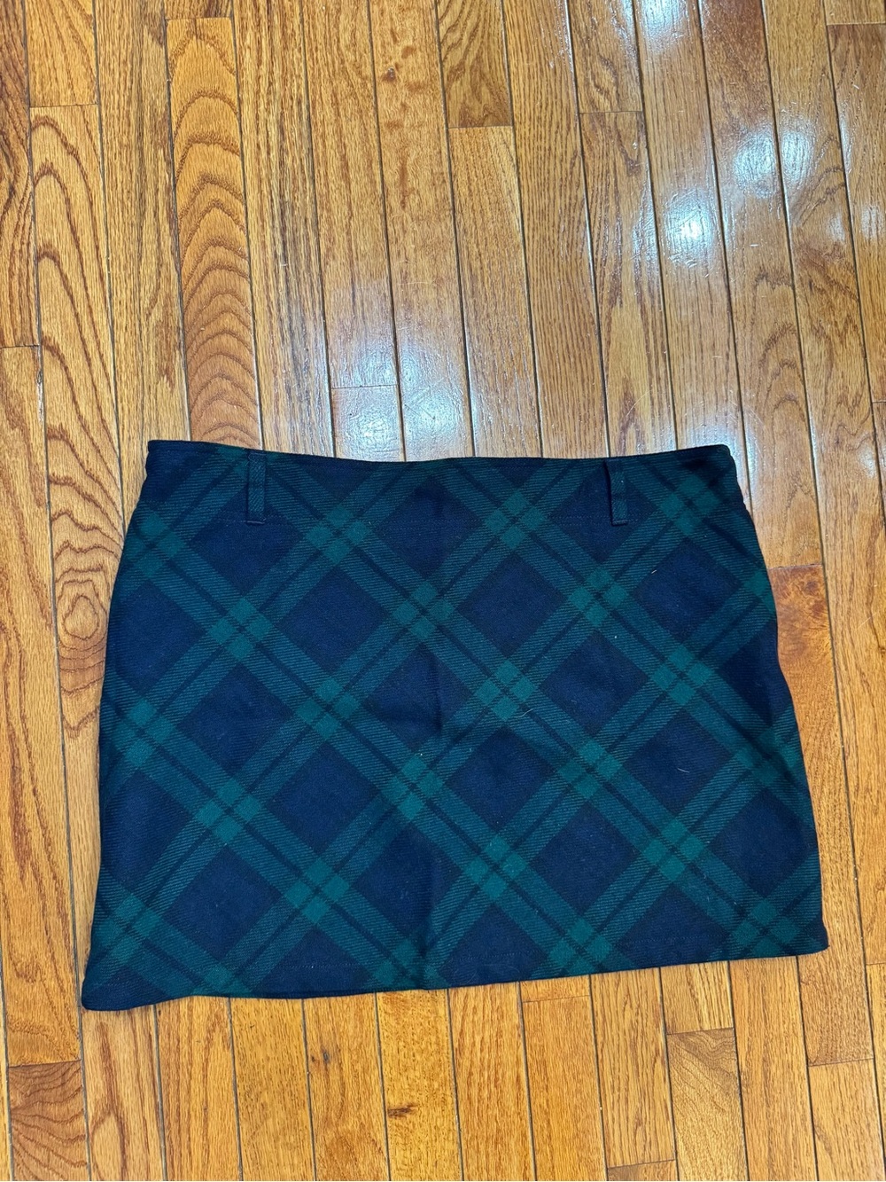 Old Navy Y2K Navy and Green Plaid Mini Skirt - 16